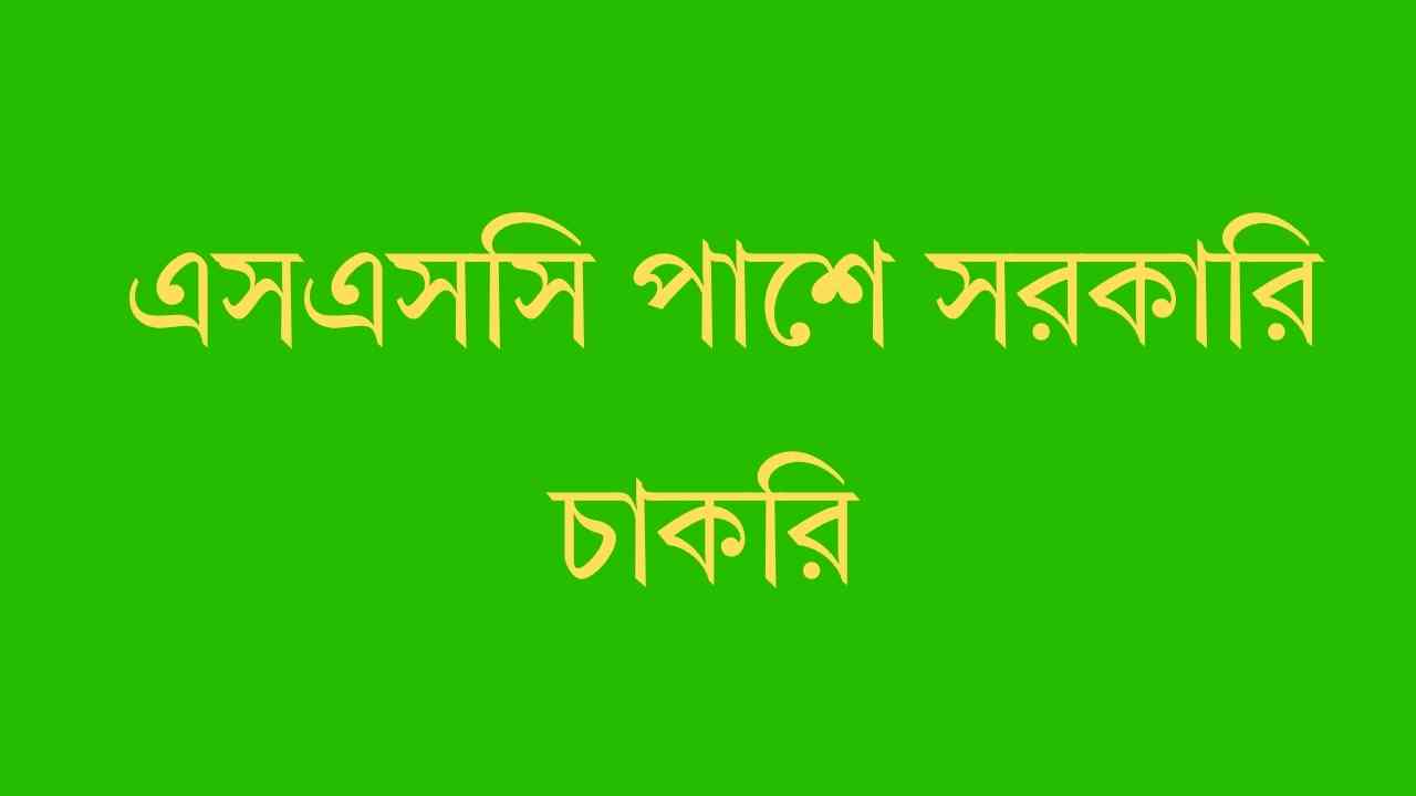 এসএসসি পাশে সরকারি চাকরি